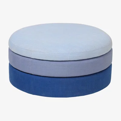 Olivia's Broste Copenhagen Pond Pouffe in Blue - Large