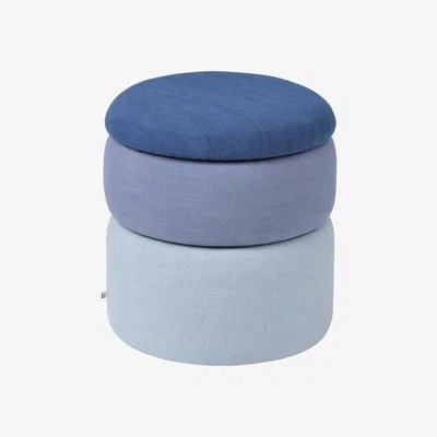 Olivia's Broste Copenhagen Pond Pouffe in Blue - Small