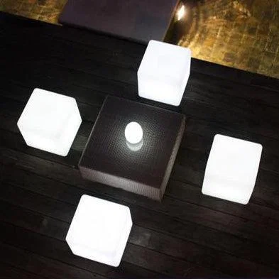 Olivia's Skyline LED Cube Stool