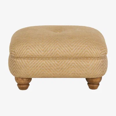 Downtown Wood Bros Buttoned Accent Footstool - Leather - Grade S