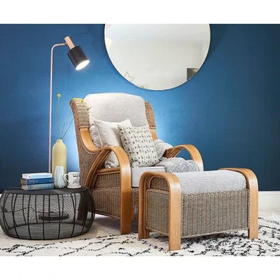 Downtown Dundee Footstool/Ottoman Natural Wash