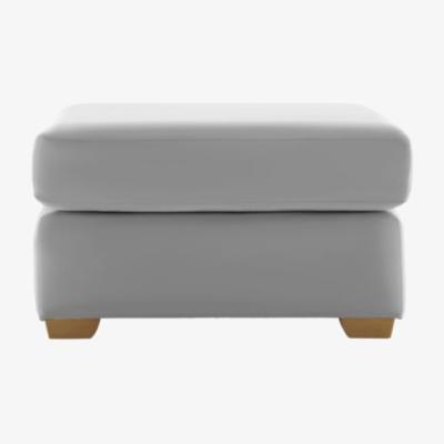 Downtown G Plan Chadwick Leather Storage Footstool With Show Wood