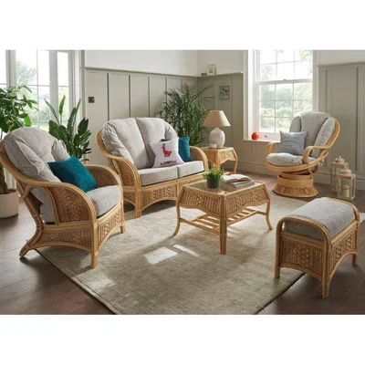 Downtown Inverness Footstool Light Natural Wash