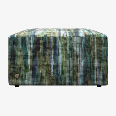 Downtown Jay Blades X G Plan Shakespeare Square Footstool - Accent Fabric, Leather