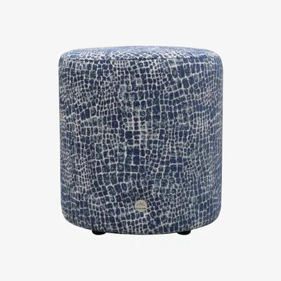 Downtown Jay Blades X G Plan Bow Tall Round Footstool - Accent Fabric, Leather