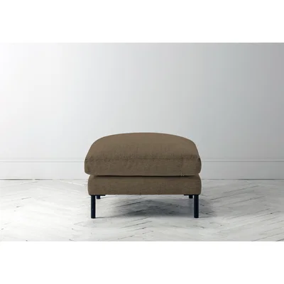 Perch and Parrow Justin Footstool in Saddle Brown
