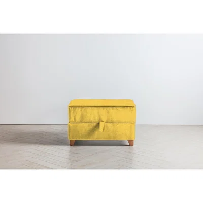Perch and Parrow Ethan Storage Ottoman in Summer Buttercup