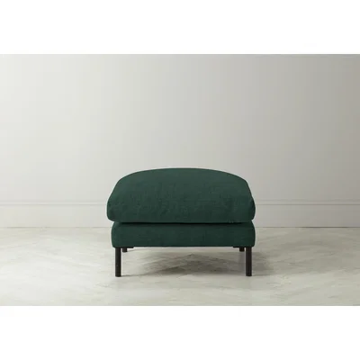 Perch and Parrow Justin Footstool in Ocean Reef