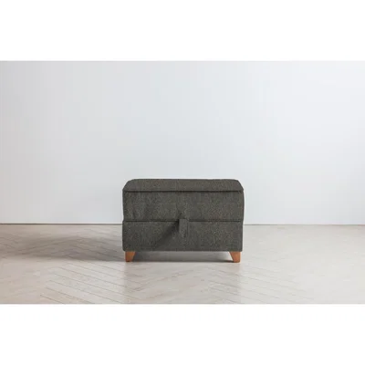 Perch and Parrow Ethan Storage Ottoman in Oil Spill
