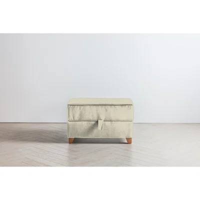 Perch and Parrow Ethan Storage Ottoman in Chantilly Cream