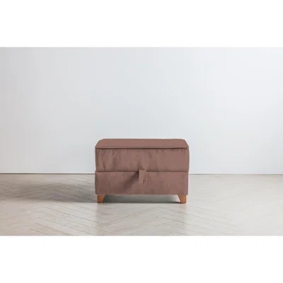 Perch and Parrow Ethan Storage Ottoman in Dark Grape