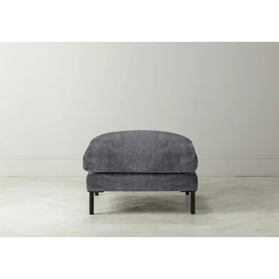 Perch and Parrow Justin Footstool in Rhino Grey