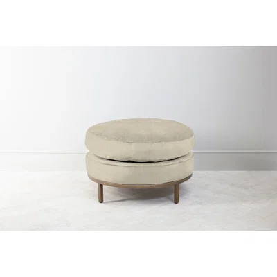 Perch and Parrow Jamie Footstool in Winter Rye