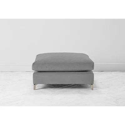 Perch and Parrow Chris Footstool in Silver Spoon