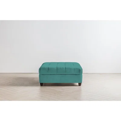 Perch and Parrow Lia Footstool in Turkish Blue