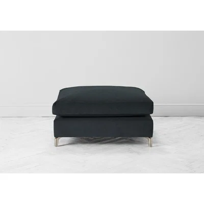 Perch and Parrow Chris Footstool in Denim Blue