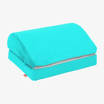 The Range Adjustable Office Under Desk Velvet Footstool - Teal