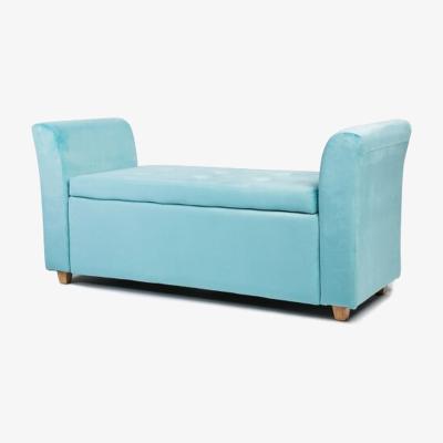 The Range Emma Velvet Ottoman Padded Storage Bench(Emerald) - emerald