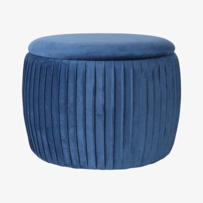 The Range Pleated Eclipse Footstool - Navy
