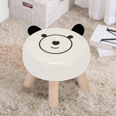 The Range Round Smile Face Ottoman - Beige