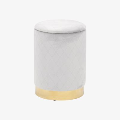 The Range Grey Quilted Storage Stool