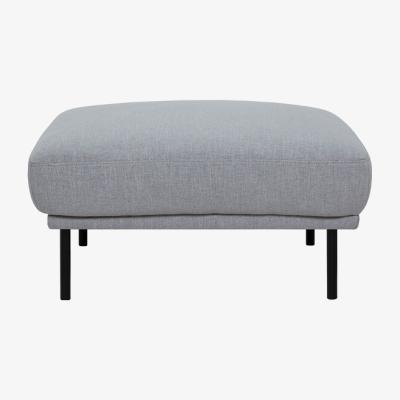 The Range Larvik Black Leg Footstool - Grey