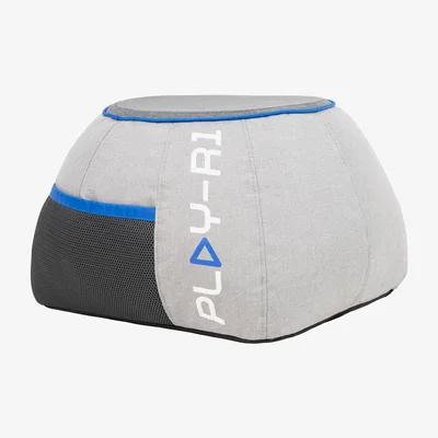 The Range PLAY-R1 Ping Gaming Footstool with Side Pockets - Grey