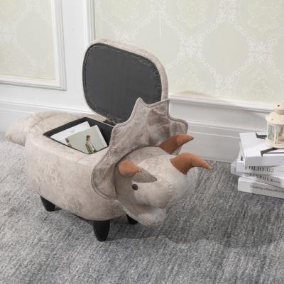 The Range Upholstered Animal Shape Footrest Stool for Storage  - Grey