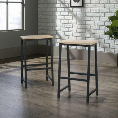 The Range Industrial Style High Stool Charter Oak - Pack of 2  - Charter Oak