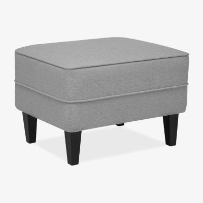 The Range Super Soft Big Squared Footstool - Grey