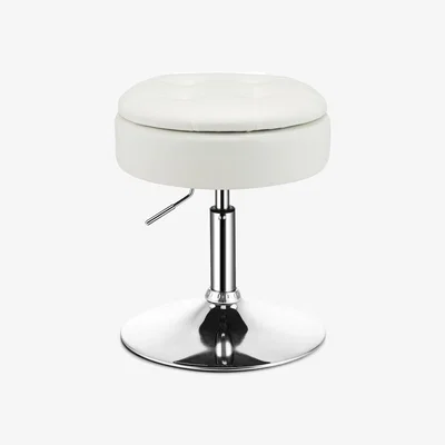 The Range Storage Ottoman Footrest - White