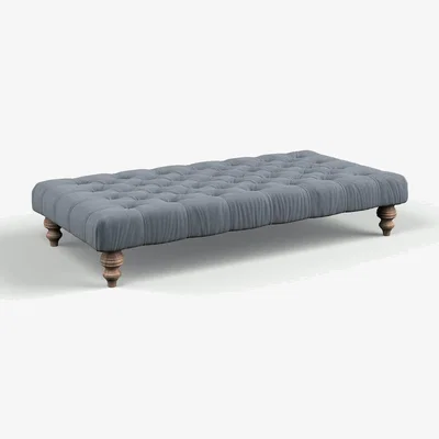 Rose & Grey Casper Ottoman - Velvet Smoke