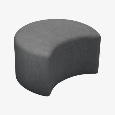 Sofa.com Luna Half Moon Footstool in Charcoal Brushed Linen Cotton - sofa.com