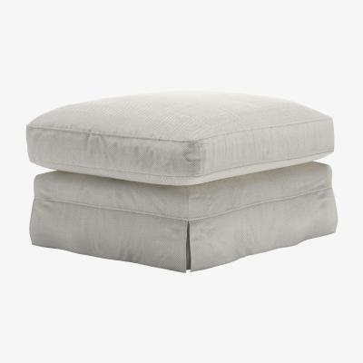 Sofa.com Otto Large Rectangular Footstool in Clay House Herringbone Weave - sofa.com