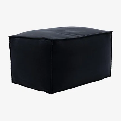 Sofa.com Isaac Small Rectangular Footstool in Pitch Smart Cotton - sofa.com