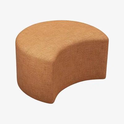 Sofa.com Luna Half Moon Footstool in Terracotta Florence Textured Weave