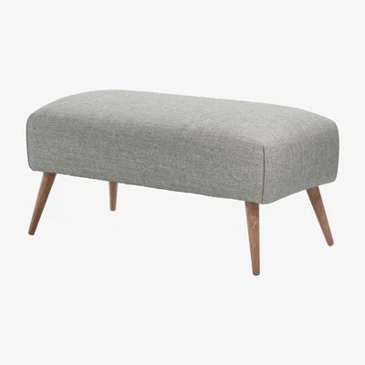 Sofa.com Minnie Small Rectangular Footstool in Grey Marl Highland Tweed - sofa.com