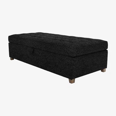 Sofa.com Club Large Rectangular Storage Footstool in Ashford Textured Boucle - sofa.com