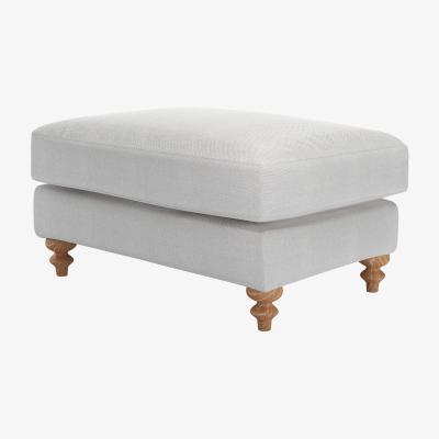 Sofa.com Nearly New Teddy Large Rectangular Footstool in Pumice House Basket Weave - sofa.com