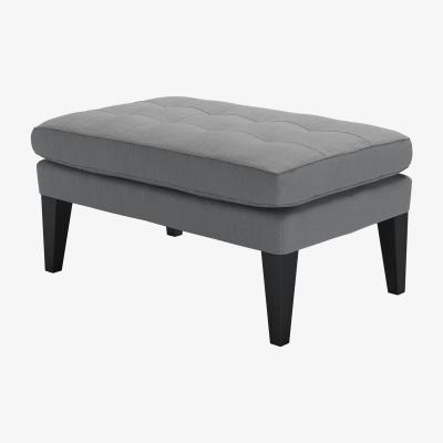 Sofa.com Club Small Rectangular Footstool in Shadow Brushed Linen Cotton - sofa.com