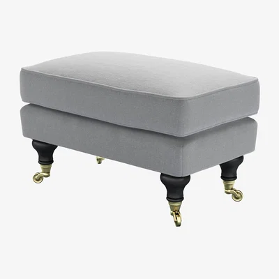 Sofa.com Bluebell Small Rectangular Footstool in Pumice House Plain Weave - sofa.com