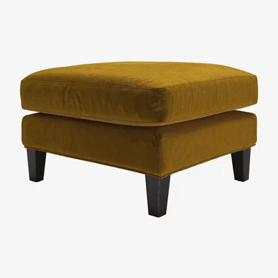 Sofa.com Izzy Medium Rectangular Footstool in Nefertiti Gold Cotton Matt Velvet - sofa.com