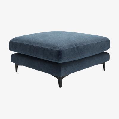 Sofa.com Boston Large Rectangular Footstool in Portland Blue Brushstroke - sofa.com