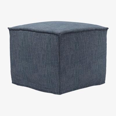 Sofa.com Anders Small Square Footstool in Azure Florence Textured Weave