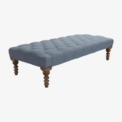 Sofa.com Valentin Large Rectangular Footstool in Loch Brushed Linen Cotton - sofa.com