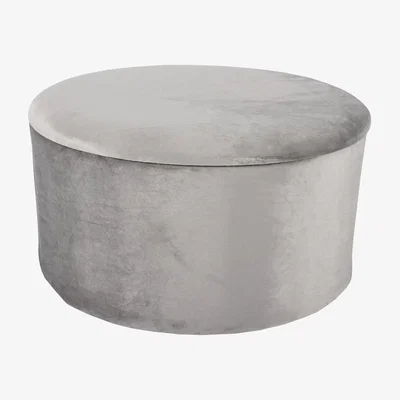Teddy Beau Teddy's Collection Trillium Ottoman Grey
