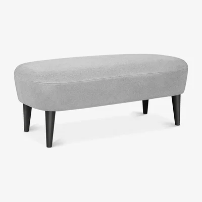Tom Dixon Tom Dixon - Wingback Long Ottoman Black Leg Hallingdal 65