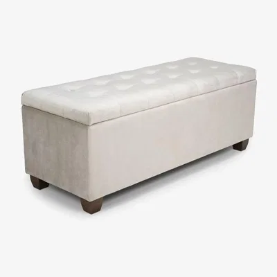 Woods Furniture Duke Storage Ottoman - Champagne
