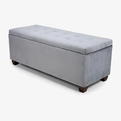 Woods Furniture Duke Storage Ottoman - Grey