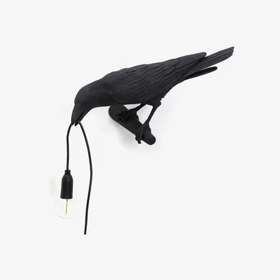 Amara Seletti - Bird Lamp - Looking - Black